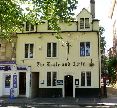 The Eagle and Child were "The Inklings" met. Photo by Ferrell Jenkins. BiblicalStudies.info.