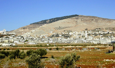 Mount Ebal from East. Todd Bolen. BiblePlaces.com.